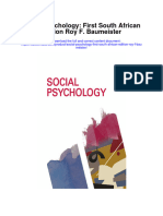 Social Psychology First South African Edition Roy F Baumeister All Chapter