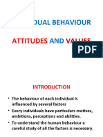 Individual Behaviou, Values Attitudes KIIT