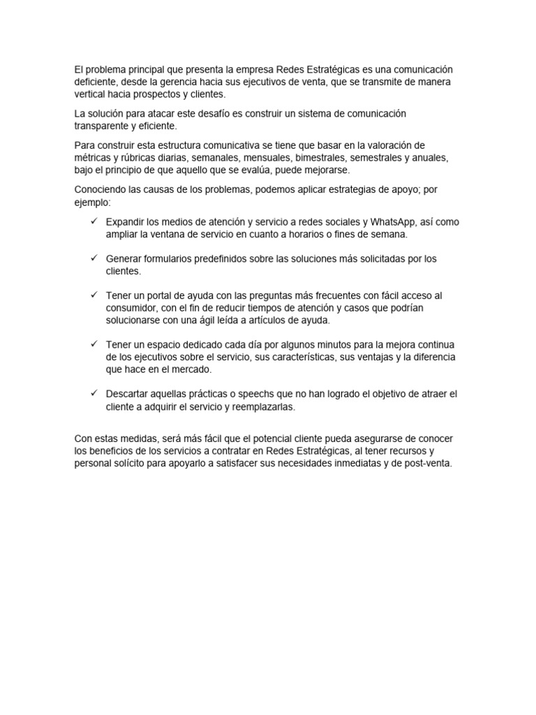Mejora de Comunicación en Ventas | PDF