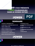 POWER +1000 Fournisseurs