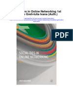 Social Ties in Online Networking 1St Edition Greti Iulia Ivana Auth All Chapter