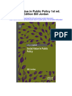 Social Value in Public Policy 1St Ed Edition Bill Jordan All Chapter