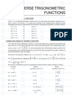 Inverse Trigonometry Function - Formula Sheet - MathonGo