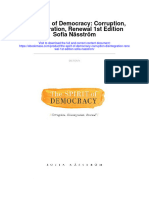 The Spirit of Democracy Corruption Disintegration Renewal 1St Edition Sofia Nasstrom Full Chapter