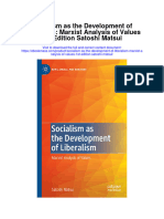 Socialism As The Development of Liberalism Marxist Analysis of Values 1St Edition Satoshi Matsui All Chapter