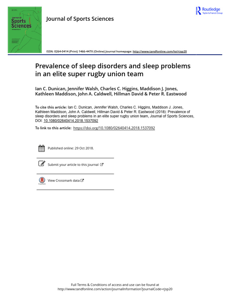 Prevalence of Sleep Disorders and Sleep | PDF | Sleep Disorder | Sleep