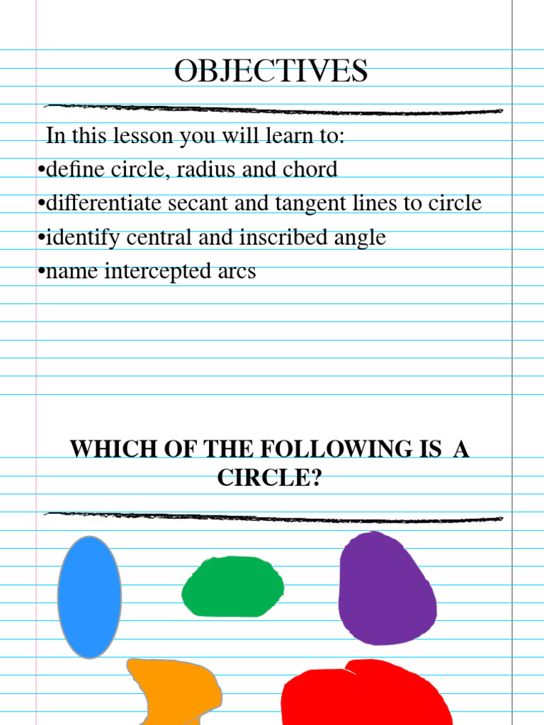 Understanding Circle Geometry Concepts | PDF | Teaching Methods ...