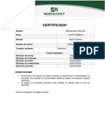 CERTIFICADO Hidrolavadora