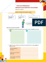 Ficha de Aprendizaje-Com. Narramos Anécdotas