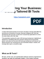 Crafting Tailored BI Tools - Saisatwik Technologies