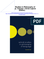 Download Oxford Studies In Philosophy Of Language Volume 1 Ernie Lepore Editor full chapter