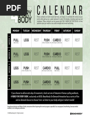Workout Calendar