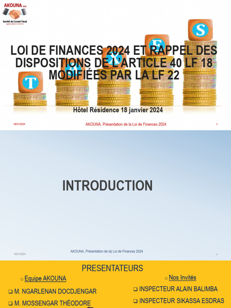 Loi de Finances 2024 au Tchad | PDF | Impôt sur le revenu | Taxe d ...