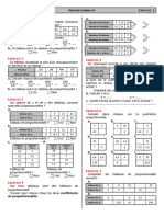 Tableaux de Proportionnalite Exercices