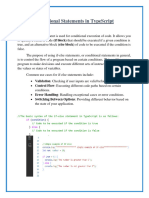 Typescript  if else statements and Ternary Operator(conditional statements)