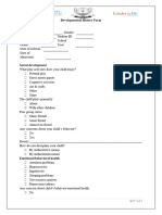 Database Developmental History Form