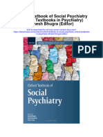Oxford Textbook of Social Psychiatry Oxford Textbooks in Psychiatry Dinesh Bhugra Editor Full Chapter