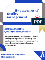 Quality Outcomes of Quality Management 2
