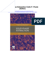 Solid Phase Extraction Colin F Poole Editor All Chapter