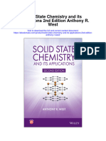 Solid State Chemistry and Its Applications 2Nd Edition Anthony R West All Chapter