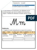 Ficha Escribimos Nombres Propios Con M