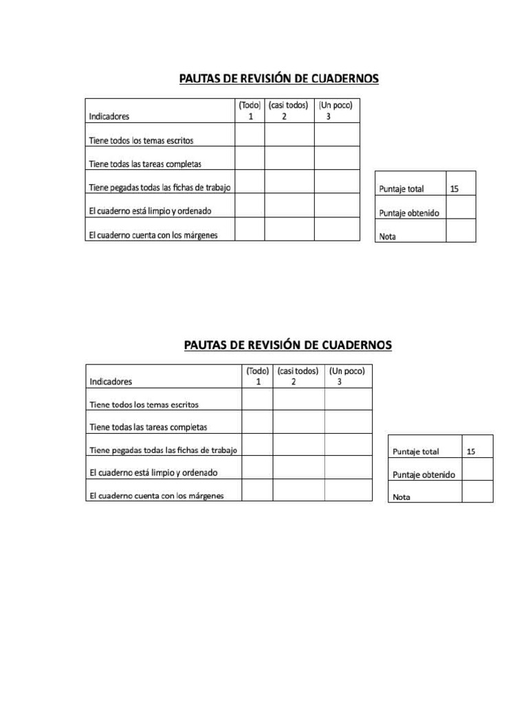 Pautas de Revicion | PDF
