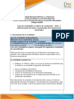 Guia de actividades y Rúbrica de evaluación Reto 1 Relacionando las bases conceptuales de la Planeación Estratégica-1