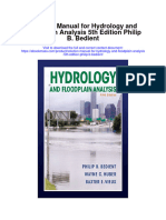 Solution Manual For Hydrology and Floodplain Analysis 5Th Edition Philip B Bedient All Chapter