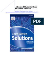 Solutions Advanced Students Book Third Edition Tim Falla All Chapter