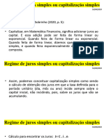 Capitalização Simples (J Simples)