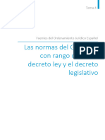 Tema 4. Las Normas Del Gobierno Con Rango de Ley - El Decreto Ley y El Decreto Legislativo