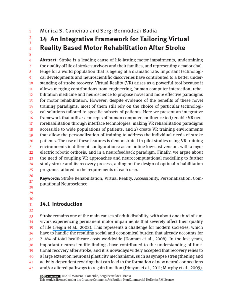 Realidad Virtual y Stroke (9075) | PDF | Virtual Reality | Stroke