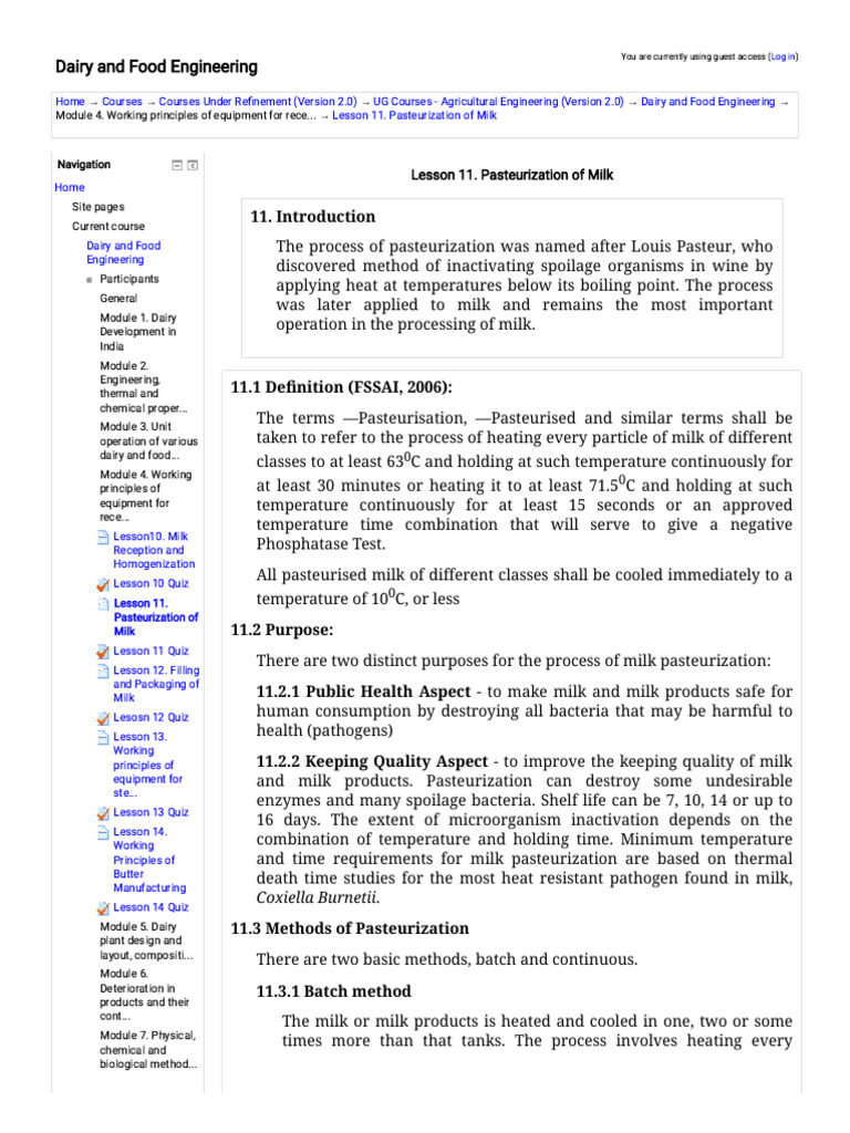 Milk Pasteurization Methods Explained | PDF | Fluid Dynamics | Pump