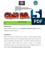 Guía 5. Matematica y Pensamiento Lógico