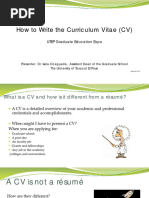 Writing A CV