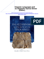 Palaeohispanic Languages and Epigraphies Alejandro Garcia Sinner Editor Full Chapter