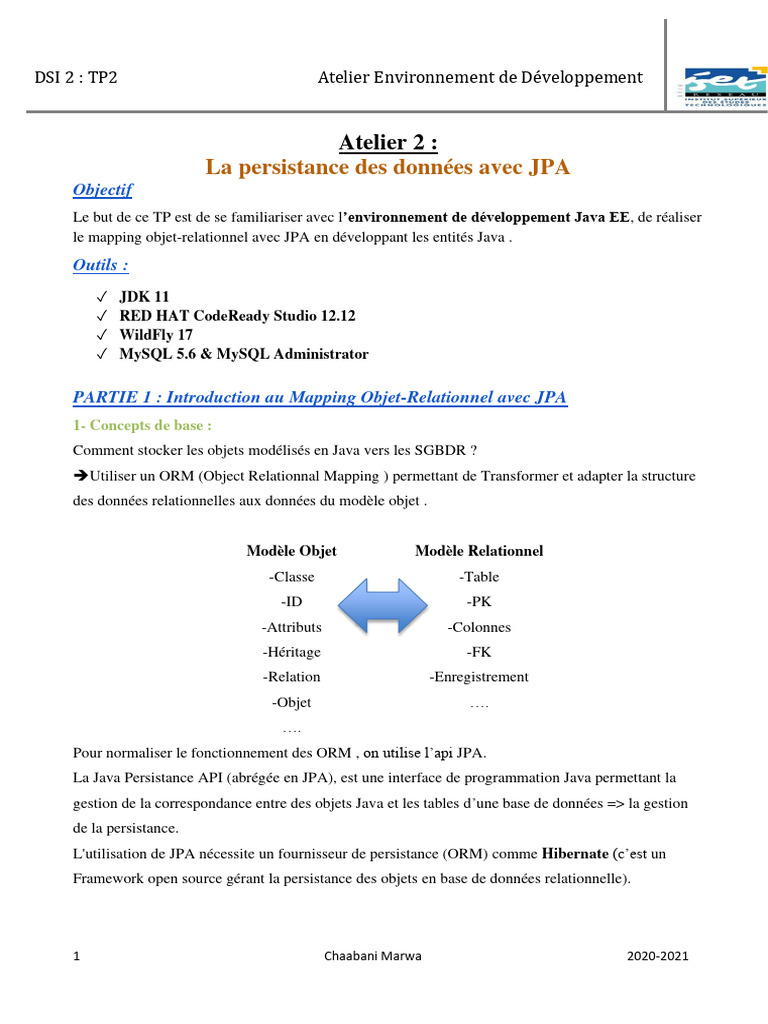 JPA : Guide de Persistence des Données | PDF | Architecture de logiciel ...