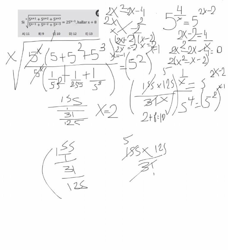 Ejercicio Leyes De Exponentes Pdf