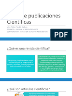 Tipos de Publicaciones Científicas