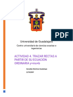 ACTIVIDAD 4. TRAZAR RECTAS A PARTIR DE SU ECUACIÓN ORDINARIA y MX+B