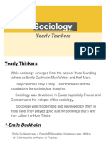 Sociology Yearly Thinkers