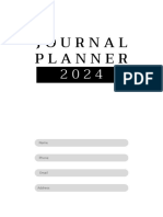 White Minimalist Journal Planner 2024