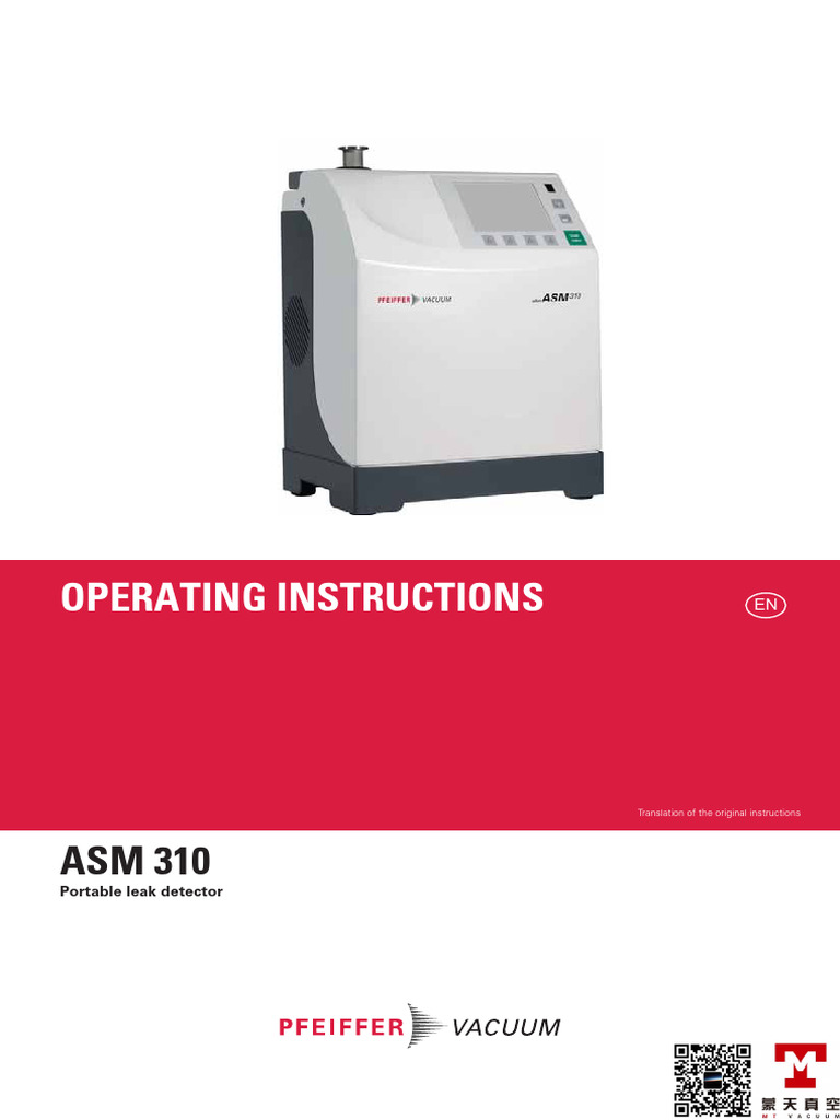 ASM 310 Portable Leak Detector Manual | PDF | Safety | Leak