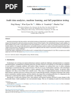 Audit Data Analytics, Machine Learning and Full Population Testing