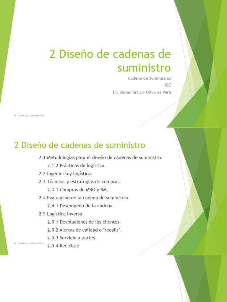 2 Diseño de Cadenas de Suministro | PDF | Cadena de suministro | Logística