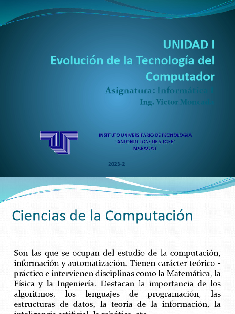 Unidad I - Informatica I | PDF | Ciencias de la Computación | Hardware ...
