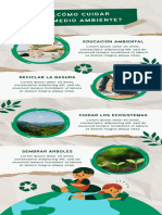 Infografía Cuidado del Medio Ambiente Moderno Verde