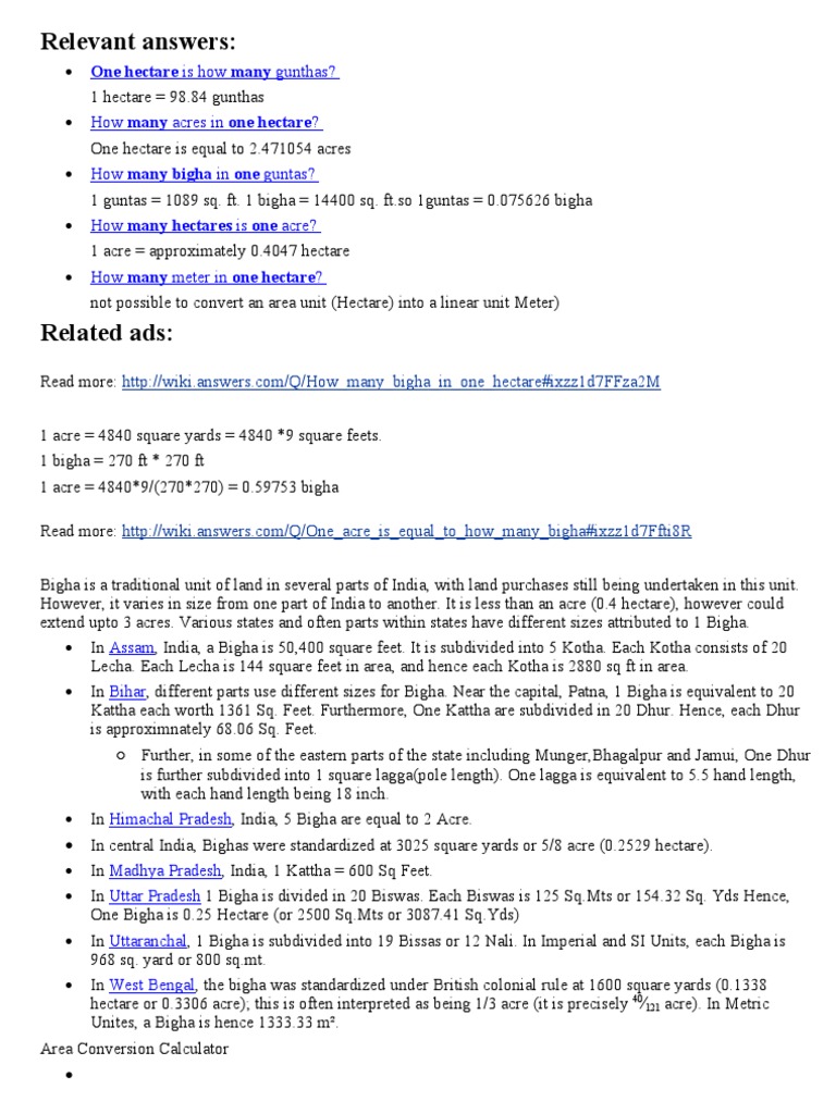 Land Measurements Acre Foot Unit