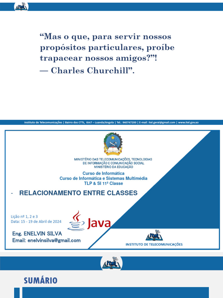 Relacionamento de Classes em Java: Agregação | PDF | Classe ...