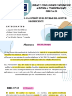 Unidad 2: Conclusiones E Informes de Auditoria Y Consideraciones Especiales